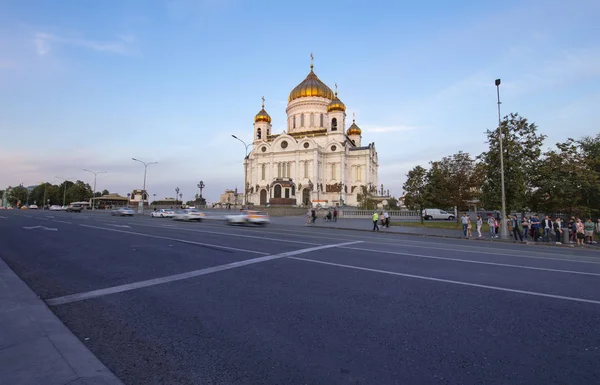 Moskwa Rosja Sierpień 2018 Chrystusa Zbawiciela Katedry Nocny Moskwa Rosja — Zdjęcie stockowe