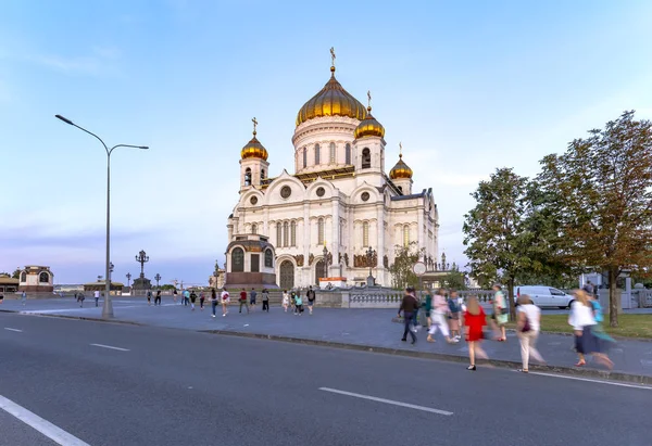 Moskva Augusti 2018 Kristus Frälsarens Katedral Night View Moskva Ryssland — Stockfoto