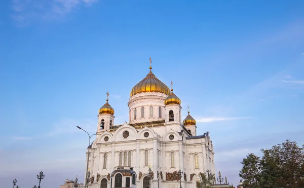 Христа Спасителя Собор Нічний Погляд Москва Росія — стокове фото