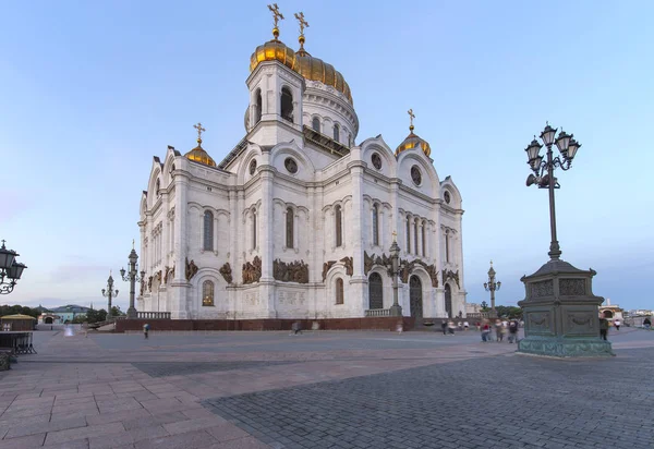 Церква Спасителя Христа Вночі Москва Росія — стокове фото