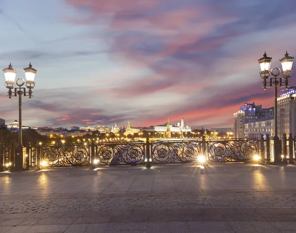 Кремль Вночі Москва Найпопулярніший Вид Москви — стокове фото