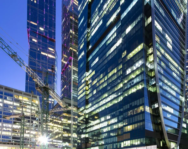 Ουρανοξύστες Του Διεθνούς Κέντρου Επιχειρήσεων Πόλη Μόσχα Ρωσία — Φωτογραφία Αρχείου