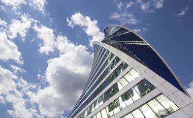 Moskova, Rusya 15 Ağustos 2017: Uluslararası İş Merkezi Gökdelenleri (City), Moskova, Rusya  