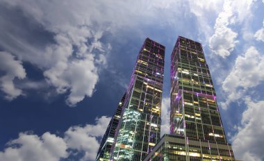 Moskova, Rusya 15 Ağustos 2017: Uluslararası İş Merkezi Gökdelenleri (City), Moskova, Rusya  