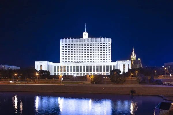 House Government Russian Federation White House Moscow Russia Night — Stock Photo, Image