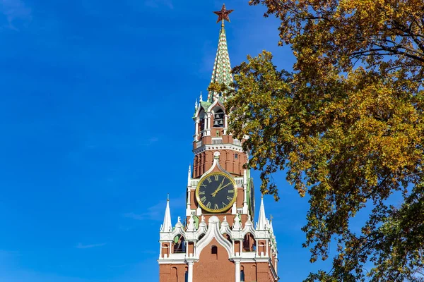 Torre Spasskaya Moscú Kremlin Rusia Día —  Fotos de Stock