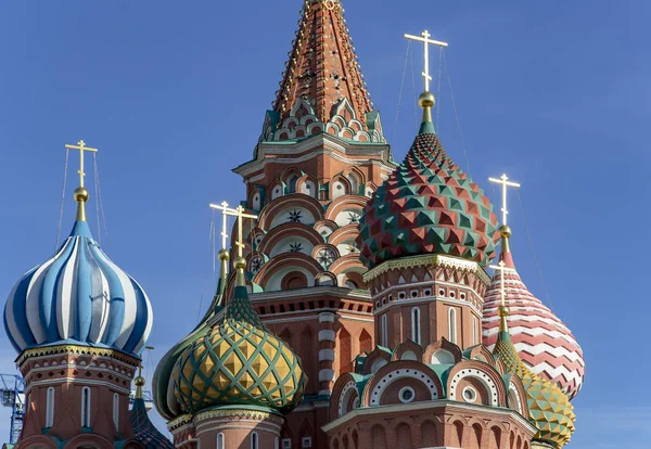 Saint Basil Cathedral Tempel Basilika Den Välsignade Röda Torget Moskva — Stockfoto