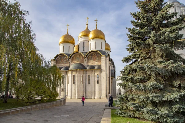 Assumption Cathedral Cathedral Dormition Uspensky Sobor Moscow Kremlin Russia Day — Stock Photo, Image