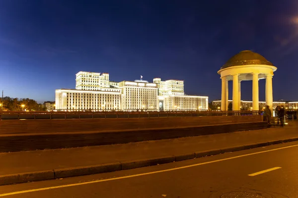Bâtiment Principal Ministère Défense Fédération Russie Minoboron Nuit Est Organe — Photo