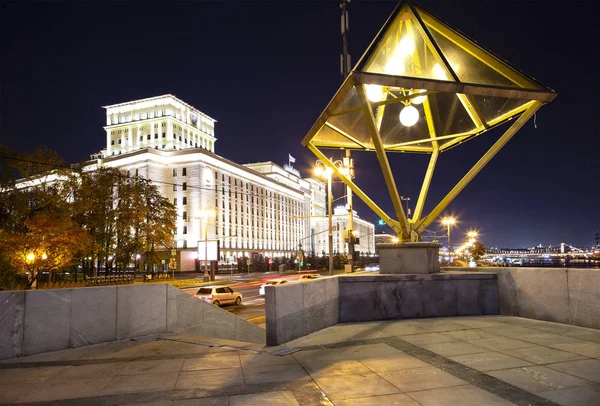 Bâtiment Principal Ministère Défense Fédération Russie Minoboron Nuit Est Organe — Photo