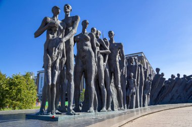 Moskova, Rusya Eylül 16, 2014: Anıt Poklonnaya Hill Zafer Parkı'nda halkların trajedisi (Gora), Moskova, Rusya- faşist soykırım kurbanları anısına kurulan   