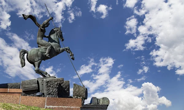 Moscow Russia September 2014 Monument Saint George Slaying Dragon Poklonnaya — Stock Photo, Image