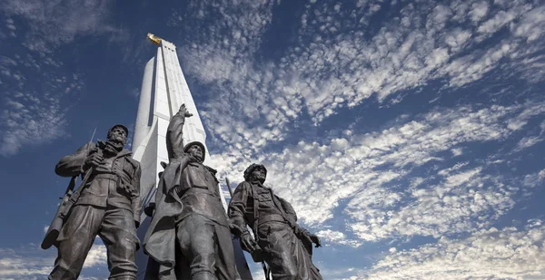 Moscú Rusia Septiembre 2014 Monumento Los Países Coalición Hitler Alley — Foto de Stock