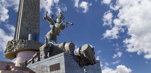 Moskau Russland September 2014 Denkmal Für Den Heiligen George Der — Stockfoto