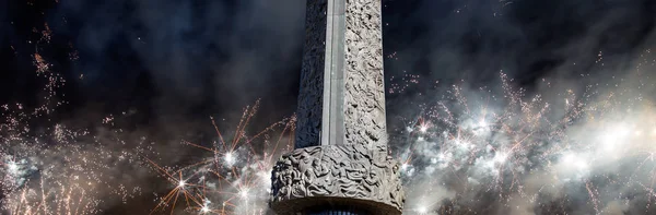 Mosca Russia Maggio 2019 Fuochi Artificio Sul Monumento Caduti Nel — Foto Stock