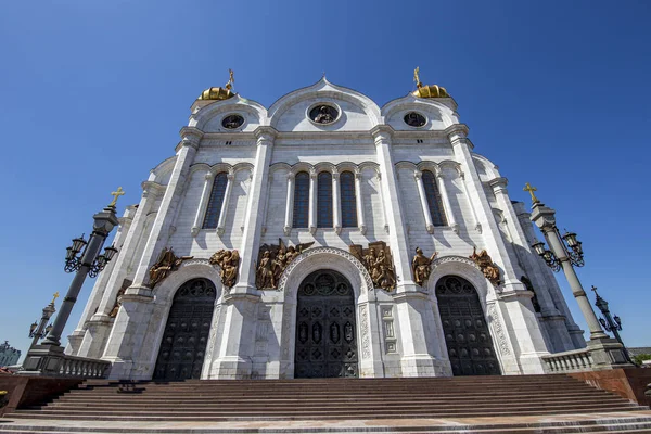 Över Kristus Frälsarens Katedral Dag Moskva Ryssland — Stockfoto