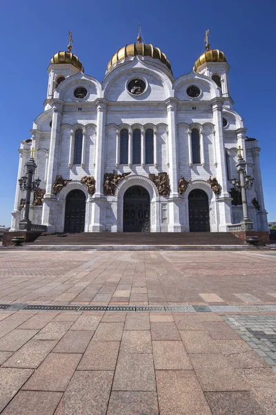 Över Kristus Frälsarens Katedral Dag Moskva Ryssland — Stockfoto