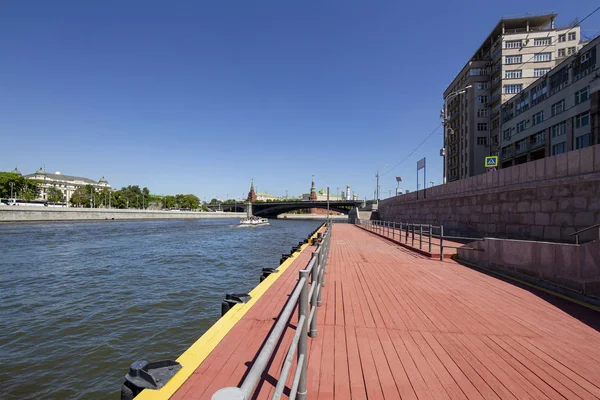 Vue Sur Moskva Grand Pont Pierre Kremlin Jour Moscou Russie — Photo