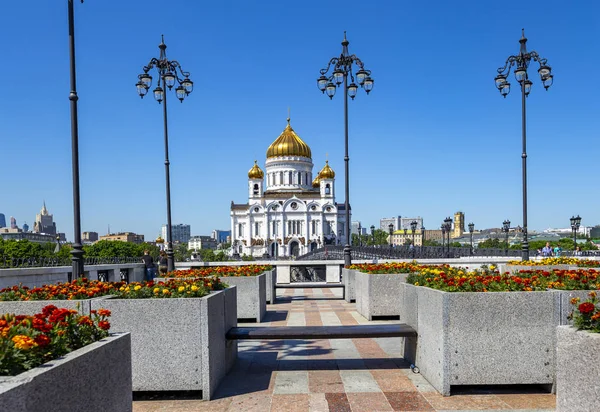Moskou Rusland Mei 2018 Uitzicht Christus Verlosser Kathedraal Dag Moskou — Stockfoto