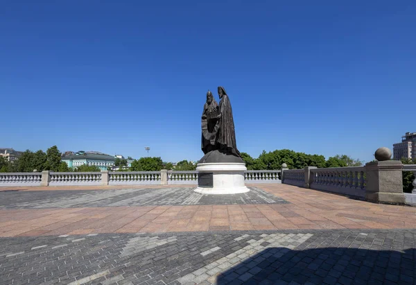 Moskwa Rosja Maj 2018 Pomnik Reunion Katedrze Chrystusa Zbawiciela Moskwie — Zdjęcie stockowe