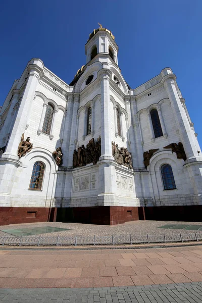 Över Kristus Frälsarens Katedral Dag Moskva Ryssland — Stockfoto