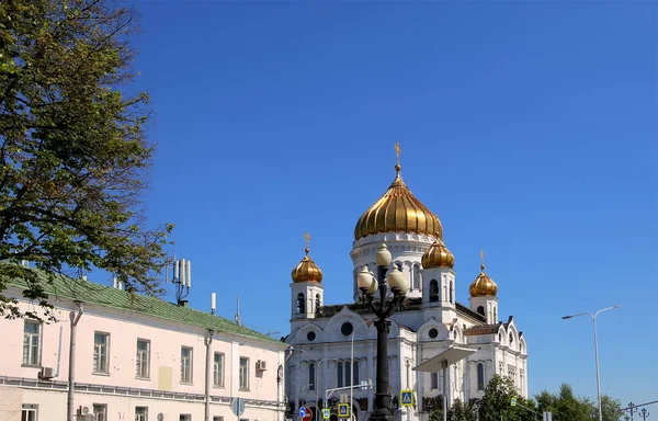 Вид Храм Христа Спасителя День Москва Россия — стоковое фото