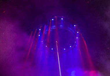 Sahne ışıkları. Konser ışığı (Sirk aydınlatma). Sirkin kubbesinin altında  