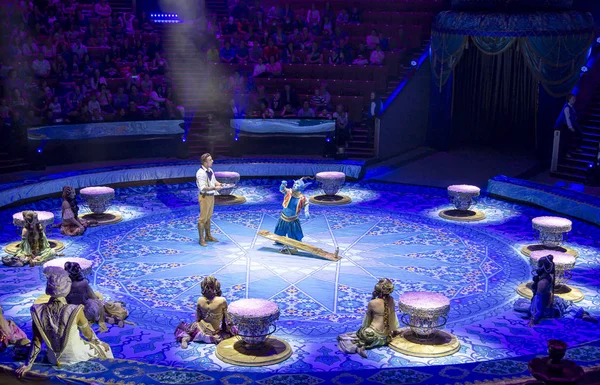 莫斯科 俄罗斯 2019年7月13日 在莫斯科国家马戏团 弗纳兹科戈普罗斯佩克特大莫斯科马戏团 的演示 俄罗斯 — 图库照片