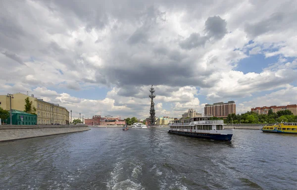 Moscou Russie Mai 2018 Moskow Moskva River Peter Great Statue — Photo