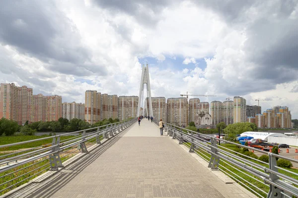 Moscú Rusia Mayo 2017 Puente Pavshinsky También Puente Pavshinskaya Poima — Foto de Stock