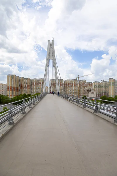 Moskou Rusland Mei 2017 Pavshinsky Bridge Ook Brug Pavshinskaya Poima — Stockfoto