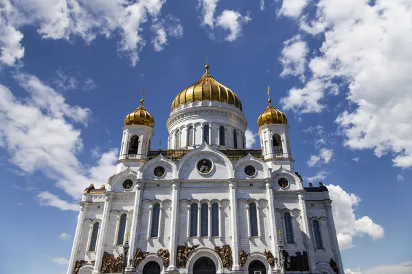 Vista Catedral Cristo Salvador Dia Moscou Rússia — Fotografia de Stock