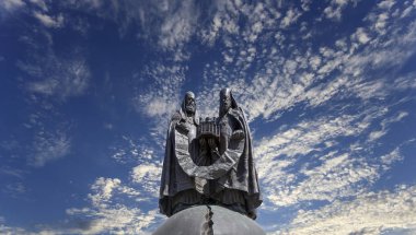 Moskova, Rusya 26 Mayıs 2018: Moskova'daki Kurtarıcı İsa Katedrali'nde Anıt Buluşması, Rusya