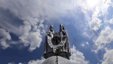 Moskova, Rusya 26 Mayıs 2018: Moskova'daki Kurtarıcı İsa Katedrali'nde Anıt Buluşması, Rusya