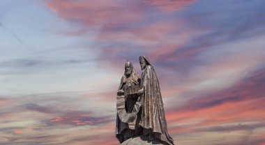 Moskova, Rusya 26 Mayıs 2018: Moskova'daki Kurtarıcı İsa Katedrali'nde Anıt Buluşması, Rusya