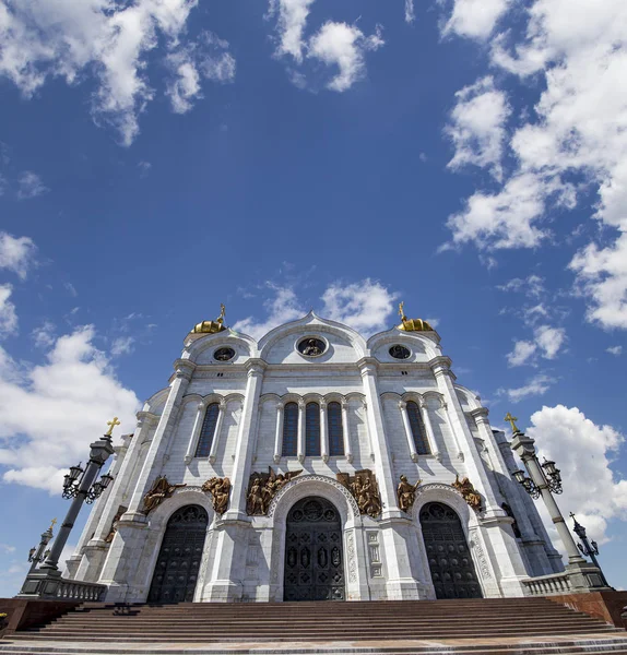 Över Kristus Frälsarens Katedral Dag Moskva Ryssland — Stockfoto