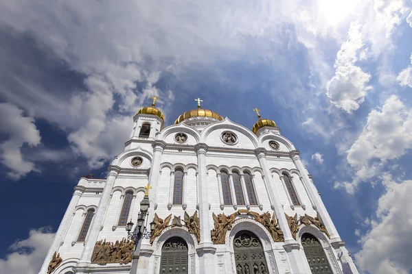 Över Kristus Frälsarens Katedral Dag Moskva Ryssland — Stockfoto