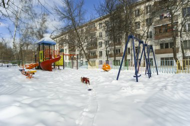 Bahçesi karlı kışlar, moscow, Rusya Federasyonu