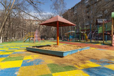 genel oyun alanında güneşli bir gün. Moscow, Rusya Federasyonu