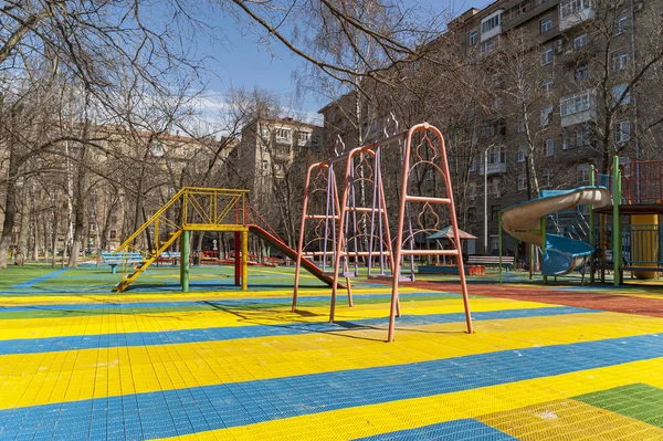 Public Playground Sunny Day Moscow Russia — Stock Photo, Image