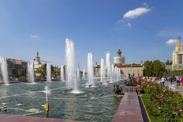 Moscow Russia August 2019 Fountain Stone Flower Vdnkh Moscow Vdnkh — Stock Photo, Image