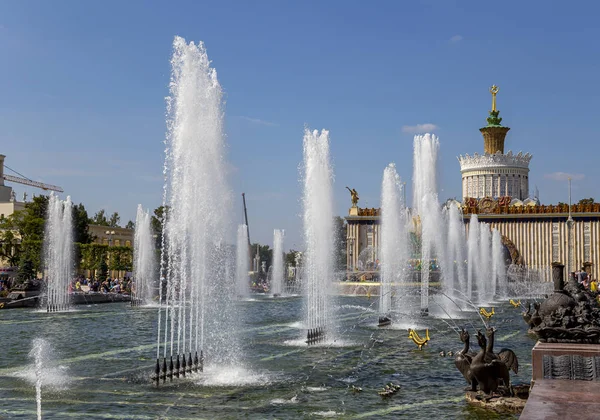 Moskwa Rosja Sierpnia 2019 Fontanna Kamień Kwiat Vdnkh Moskwie Vdnkh — Zdjęcie stockowe