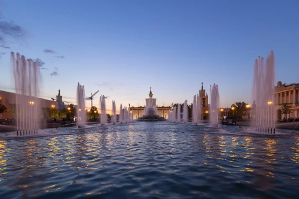 Fuente Flor Piedra Vdnkh Moscú Vdnkh También Llamado All Russian — Foto de Stock