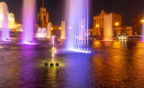 Fuente Flor Piedra Vdnkh Moscú Vdnkh También Llamado All Russian — Foto de Stock