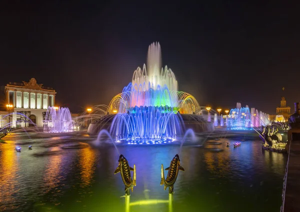 Brunnen Steinblume Bei Vdnkh Moskau Vdnkh Auch Gesamtrussisches Ausstellungszentrum Genannt — Stockfoto