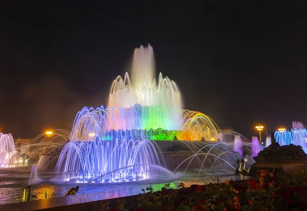 Fountain Stone Flower Vdnkh Moscou Vdnkh Também Chamado All Russian — Fotografia de Stock