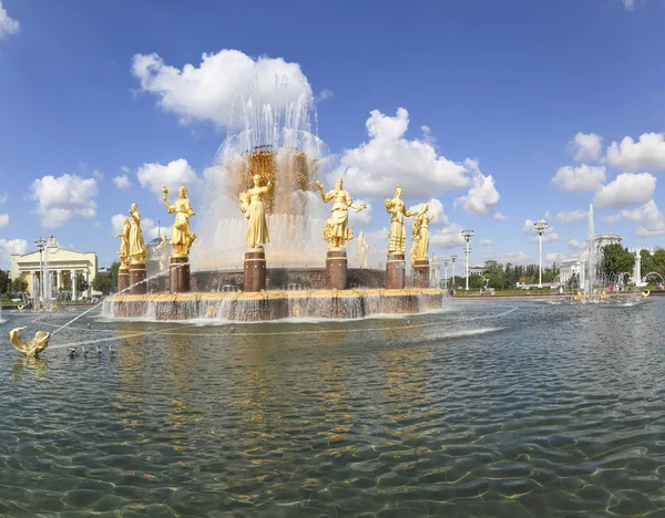 Moscow Rússia Agosto 2019 Fonte Amizade Das Nações 1951 Projeto — Fotografia de Stock