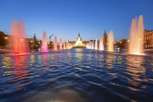 Mosca Russia Agosto 2019 Fontana Fiore Pietra Vdnkh Mosca Vdnkh — Foto Stock