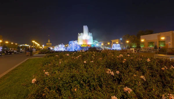 モスクワ ロシア 2019年8月30日 モスクワのVdnkhで噴水石の花 Vdnkh すべてのロシアの展示センターと呼ばれる モスクワ ロシアの恒久的な汎用貿易ショーです — ストック写真