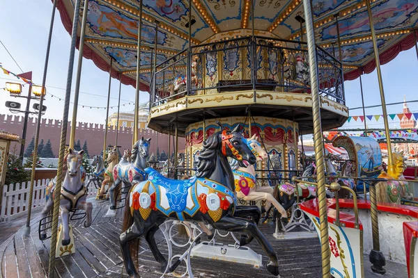 Jul Och Nyårshelgerna Dekoration Röda Torget Moskva Ryssland — Stockfoto